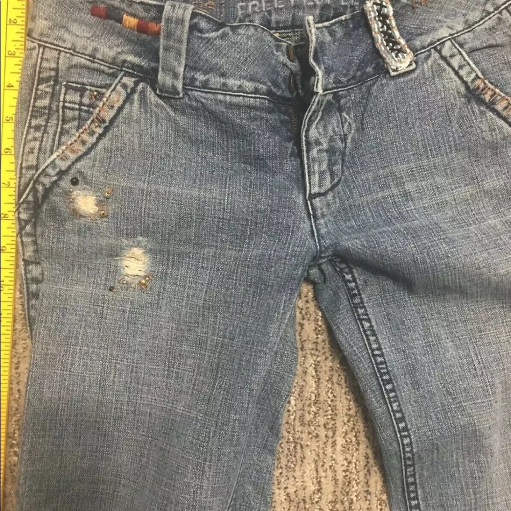 Free people jeans distressed lo- rise
